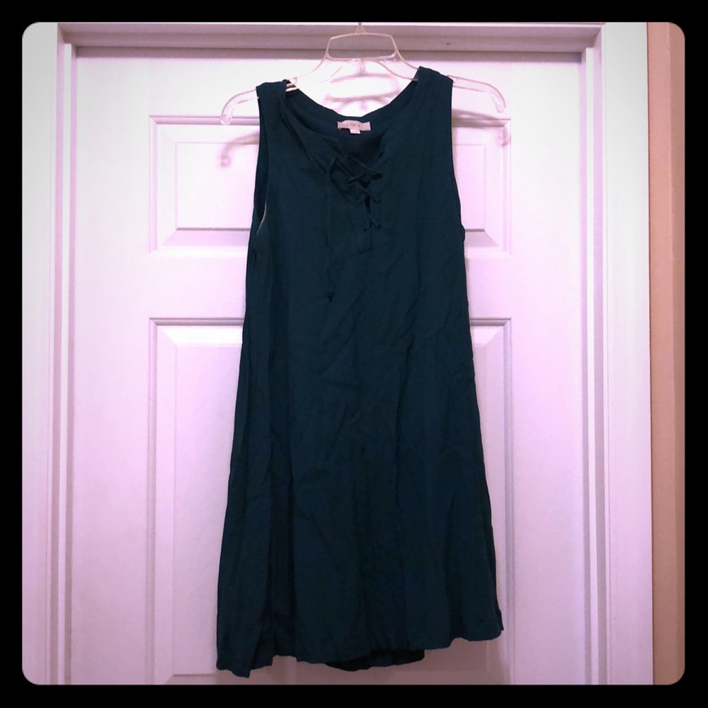 A line teal dress